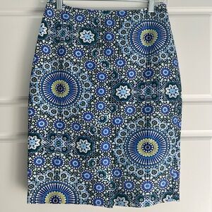 Banana Republic Blue Pencil Skirt Knee-Length Workwear